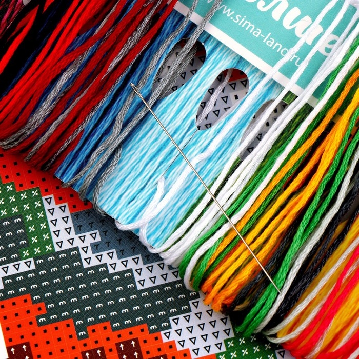 Вышивка крестиком на новый год на деревянной канве «Снегирь с варежкой», новогодний набор для творчества Вышивка крестиком на новый год на деревянной канве «Снегирь с варежкой», новогодний набор для творчества