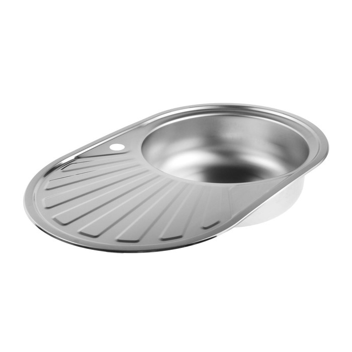 Мойка кухонная  Мойка кухонная "Владикс", врезная, с сифоном, 77х48 см, правая, нержавеющая сталь 0.6 мм