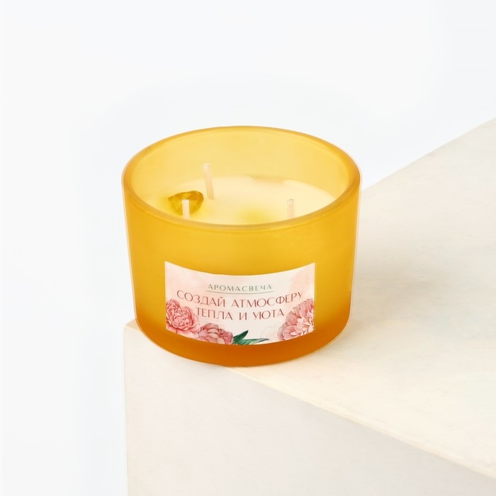 Свеча ароматическая в стекле «Создай атмосферу» с натуральными камнями: цветы, 6,8 х 5 см. Свеча ароматическая в стекле «Создай атмосферу» с натуральными камнями: цветы, 6,8 х 5 см.