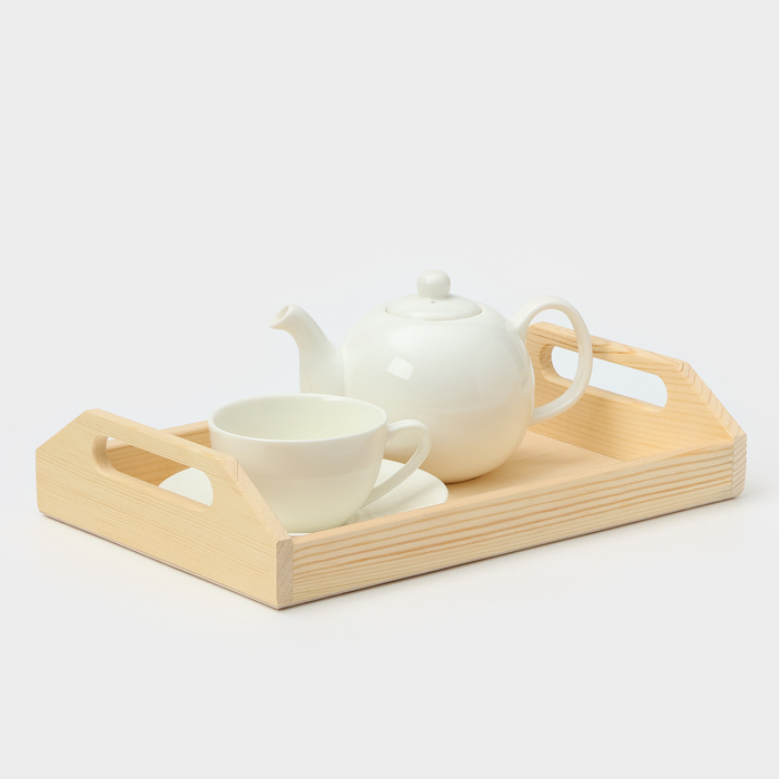 Поднос деревянный Доляна «Под роспись», 30×20×6 см, сосна Поднос деревянный Доляна «Под роспись», 30×20×6 см, сосна