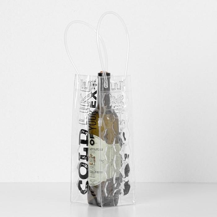 Пакет подарочный из пластика под бутылку, упаковка, «Cold heart», 11 х 36 х 11 см Пакет подарочный из пластика под бутылку, упаковка, «Cold heart», 11 х 36 х 11 см