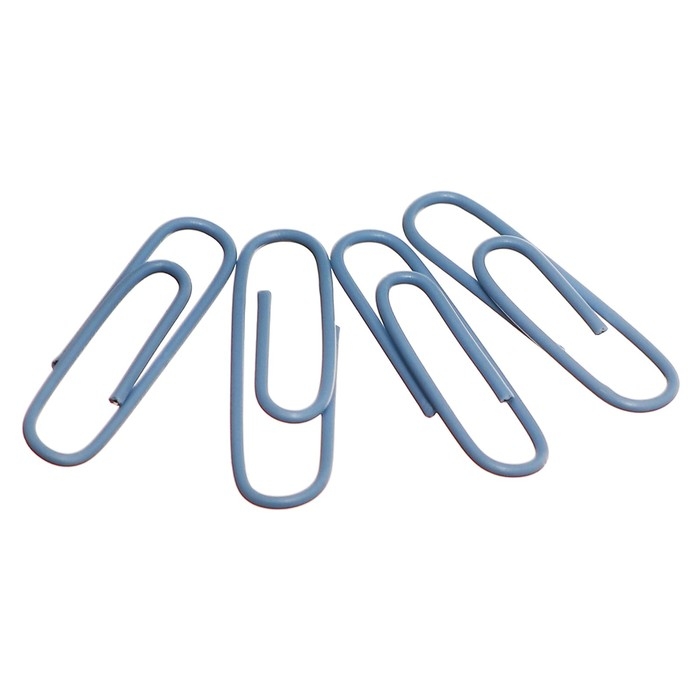 Скрепки канцелярские 28 мм, 100 штук, ErichKrause Manga, цветные с виниловым покрытием, пластиковая коробка, бледно-голубые Скрепки канцелярские 28 мм, 100 штук, ErichKrause Manga, цветные с виниловым покрытием, пластиковая коробка, бледно-голубые