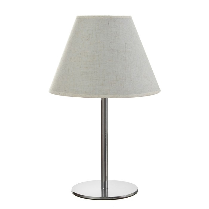 Лампа настольная Oliver 1х15Вт Е27 серебро/белый 25х25х40см RISALUX Лампа настольная Oliver 1х15Вт Е27 серебро/белый 25х25х40см RISALUX