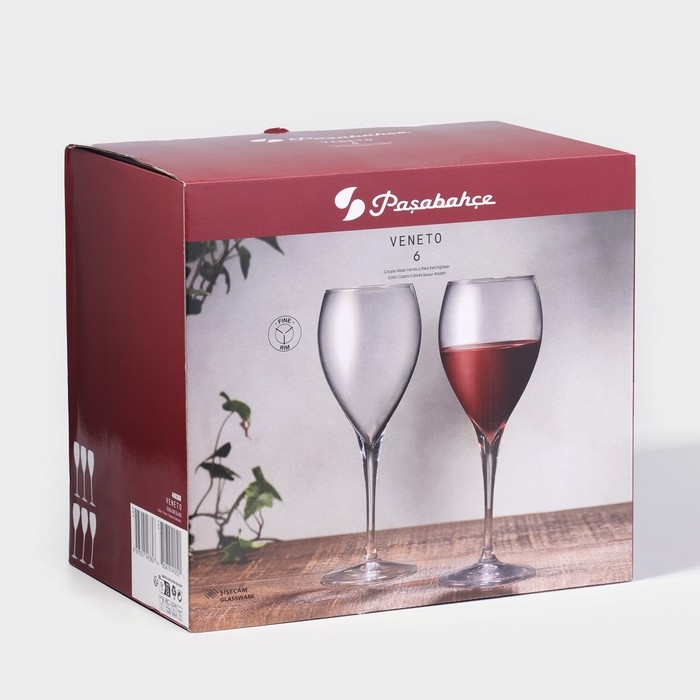 Набор стеклянных бокалов Veneto, 445 мл, 6 шт Набор стеклянных бокалов Veneto, 445 мл, 6 шт