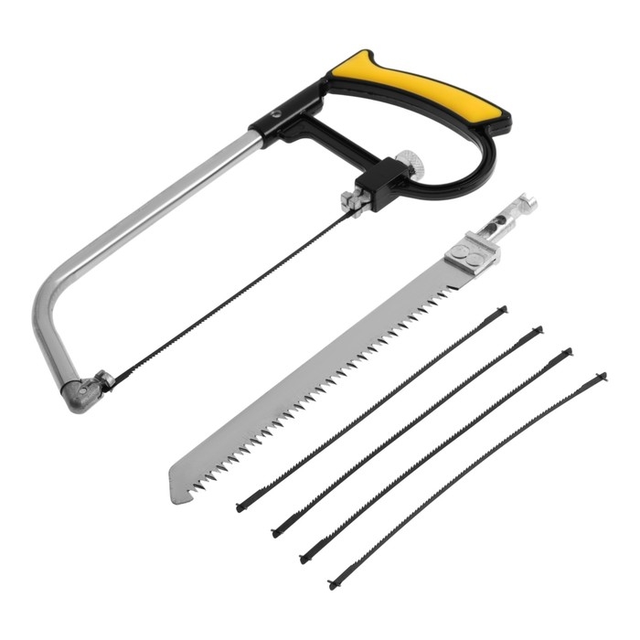 Набор с ножовкой ТУНДРА, пилки по металлу 5 шт., пилка универсальная 1 шт. Набор с ножовкой ТУНДРА, пилки по металлу 5 шт., пилка универсальная 1 шт.