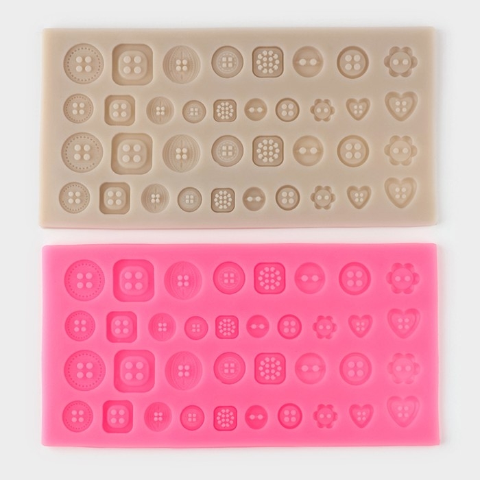 Молд «Пуговицы», силикон, 21,3×10,6 см, цвет МИКС Молд «Пуговицы», силикон, 21,3×10,6 см, цвет МИКС