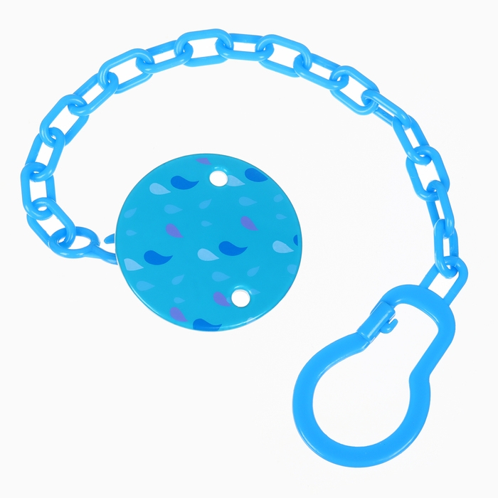 Набор: Соска - пустышка с держателем «Пингвин», анатомическая +6 мес, цвет голубой Набор: Соска - пустышка с держателем «Пингвин», анатомическая +6 мес, цвет голубой