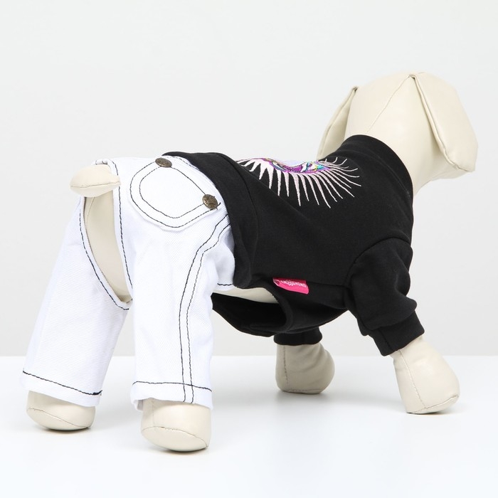 Комбинезон Комбинезон "Единорог", размер 10 (ДС 25 см, ОГ 34 см, ОШ 24 см), чёрно-белый