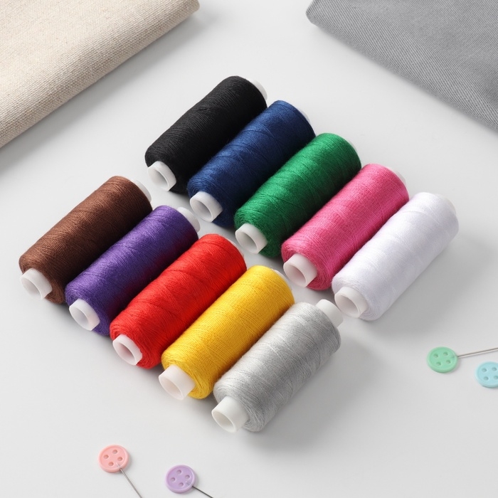 Набор ниток «Радуга», 40/2, 300 м, 10 шт, разноцветный Набор ниток «Радуга», 40/2, 300 м, 10 шт, разноцветный