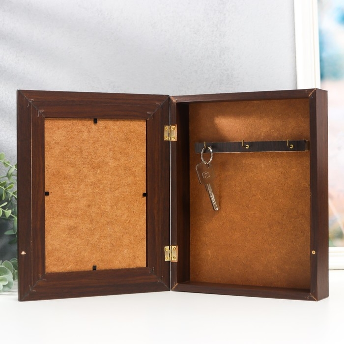 Ключница Ключница "Яркий цветок" венге 19х24 см МИКС