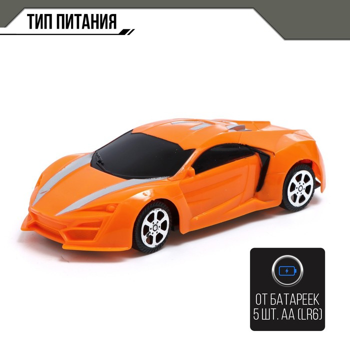Машина радиоуправляемая «Гонка», работает от батареек, цвета МИКС Машина радиоуправляемая «Гонка», работает от батареек, цвета МИКС