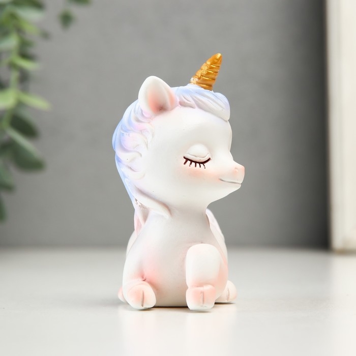 Сувенир полистоун "Милые единороги" набор 2 шт 7х4х8, 7х4х8 см