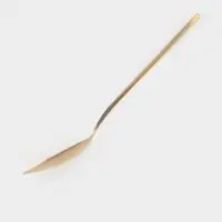 Ложка чайная Magistro &laquo;Олин GOLD&raquo;, длина 16 см, на подвесе, нержавеющая сталь, золотистая