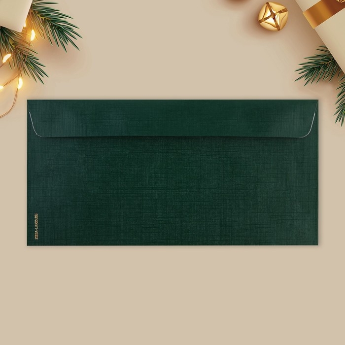 Конверт для денег, набор 10 штук, &laquo;С Новым годом&raquo;, тиснение, 22 х 11 см, Новый год