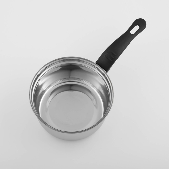 Сотейник из нержавеющей стали Доляна «Индия», 900 мл, d=15,5 см, пластиковая ручка, цвет серебряный Сотейник из нержавеющей стали Доляна «Индия», 900 мл, d=15,5 см, пластиковая ручка, цвет серебряный