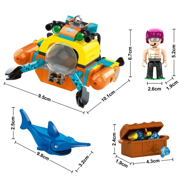 Конструктор Кладоискатели «Краб-лодка», 165 деталей Конструктор Кладоискатели «Краб-лодка», 165 деталей