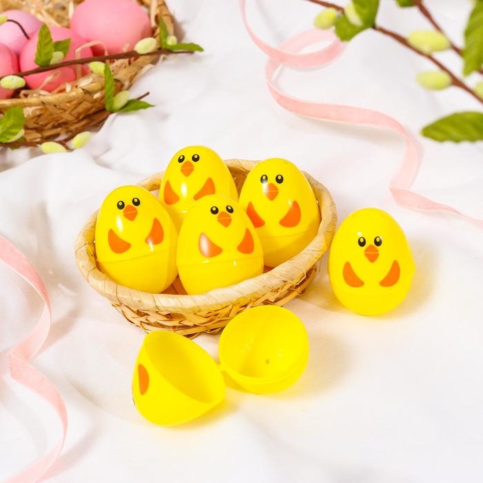 Основа для творчества «Яйцо-цыплёнок», открывается, набор 6 шт., размер 1 шт: 6 × 4 см Основа для творчества «Яйцо-цыплёнок», открывается, набор 6 шт., размер 1 шт: 6 × 4 см