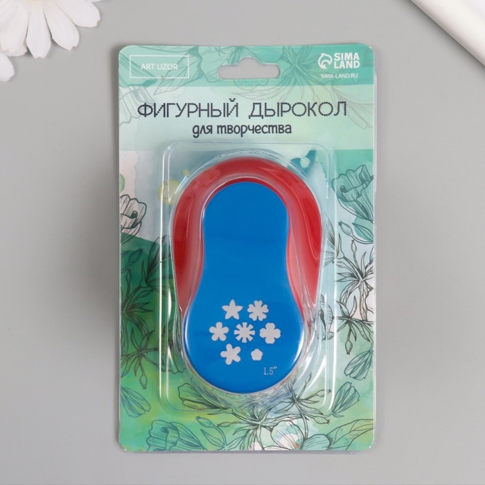 Дырокол фигурный рисунок 3,8х3,8 см Дырокол фигурный рисунок 3,8х3,8 см "Снегопад" 7х5,2х9,2 см, МИКС