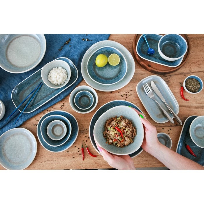 Соусник фарфоровый Magistro Ocean, 90 мл, цвет голубой Соусник фарфоровый Magistro Ocean, 90 мл, цвет голубой