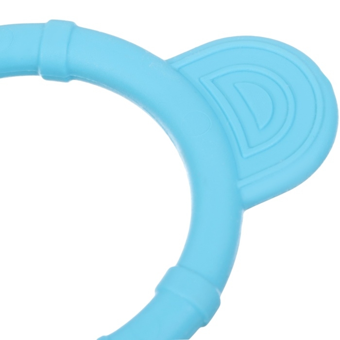 Прорезыватель силиконовый «Круг», цвет голубой, ТЭП, КНОПА Прорезыватель силиконовый «Круг», цвет голубой, ТЭП, КНОПА