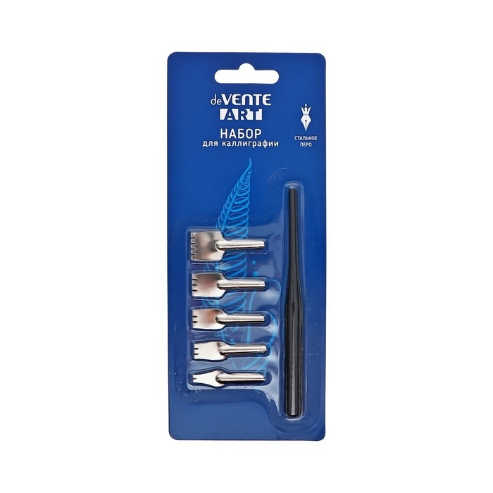Набор перьев плакатных плоских (широкие) 5 штук: №: P4,8,10,12,15, + держатель, deVENTE. Art 5100300 Набор перьев плакатных плоских (широкие) 5 штук: №: P4,8,10,12,15, + держатель, deVENTE. Art 5100300