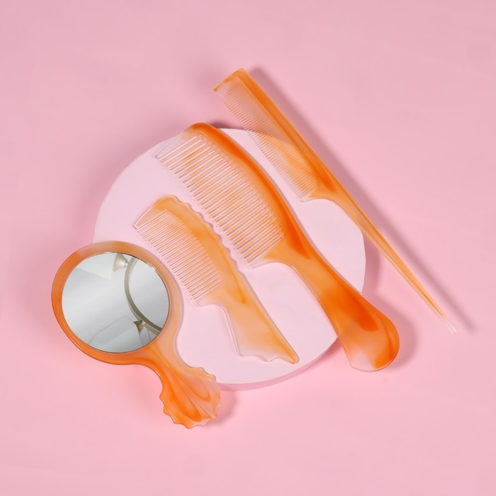 Набор парикмахерский, 4 предмета, цвет «янтарный» Набор парикмахерский, 4 предмета, цвет «янтарный»