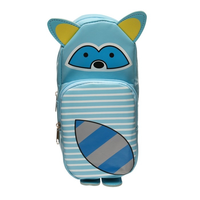 Пенал школьный на молнии Calligrata Пенал школьный на молнии Calligrata "Зверушка", 2 отделения, МИКС