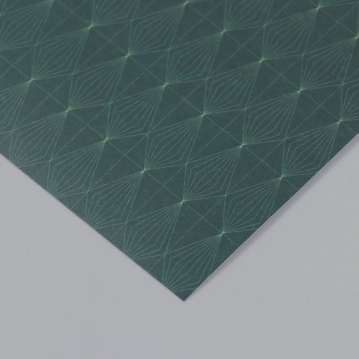 Бумага для скрапбукинга Бумага для скрапбукинга "Кристаллы на зелёном" плотность 180 гр набор 10 шт 15,5х17 см