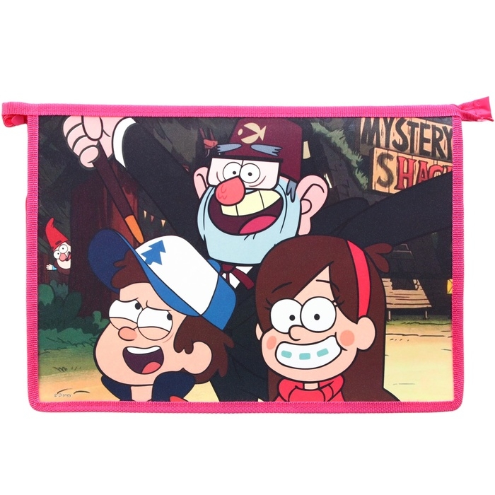 Папка пластиковая А4, на молнии, Гравити Фолз Папка пластиковая А4, на молнии, Гравити Фолз