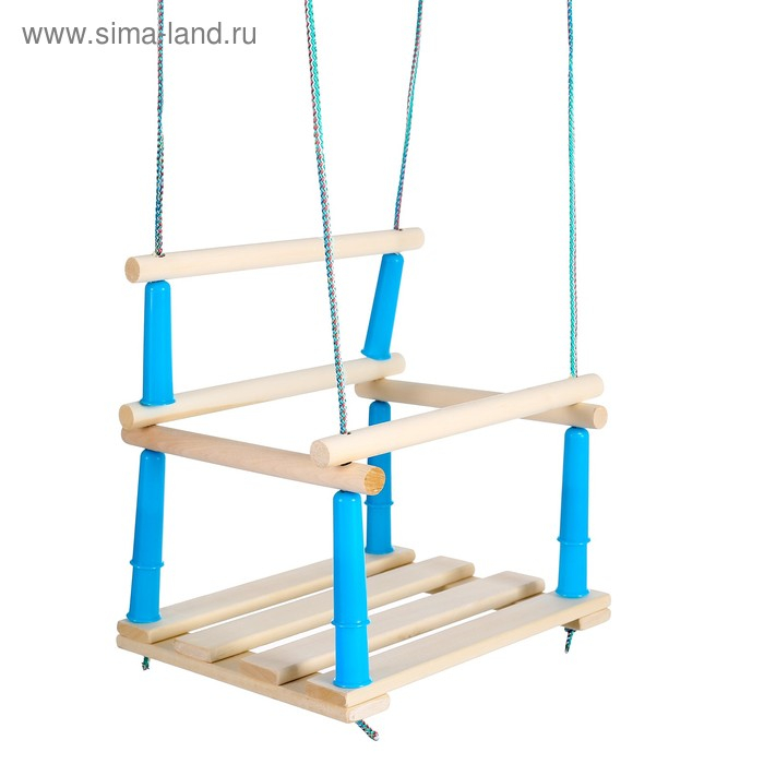 Качели подвесные, деревянные, сиденье 33×22см, МИКС Качели подвесные, деревянные, сиденье 33×22см, МИКС