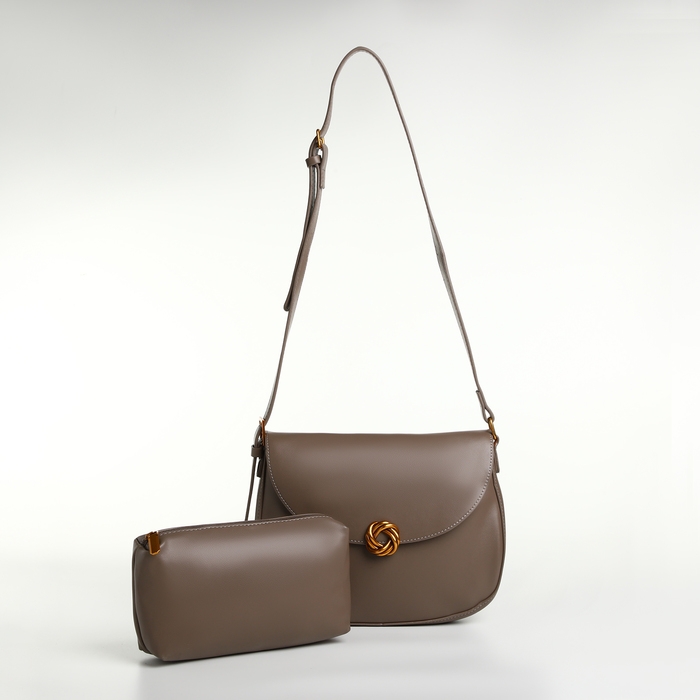 Сумка женская на клапане TEXTURA, средний размер, цвет серый Сумка женская на клапане TEXTURA, средний размер, цвет серый