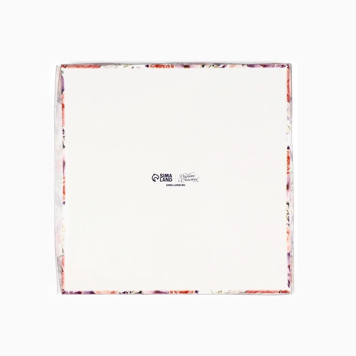 Коробка под 16 конфет с ячейками «Цветы», 19 х 19 х 3 см Коробка под 16 конфет с ячейками «Цветы», 19 х 19 х 3 см