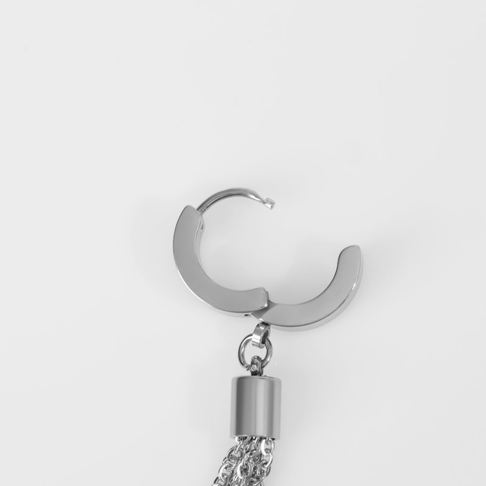 Пирсинг в ухо (моносерьга) «Кисточка», L=4,5 см, цвет серебро Пирсинг в ухо (моносерьга) «Кисточка», L=4,5 см, цвет серебро