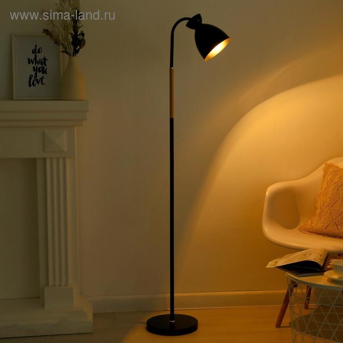 Торшер "Нова" 1x40Вт E27 черный 25х30х145 см.