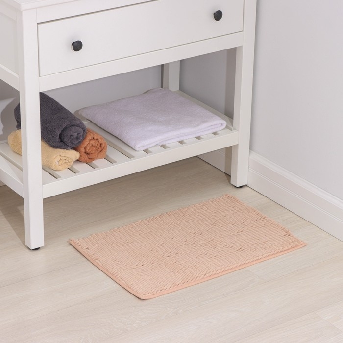 Коврик для дома Доляна «Букли длинные», 40×60 см, цвет бежевый Коврик для дома Доляна «Букли длинные», 40×60 см, цвет бежевый