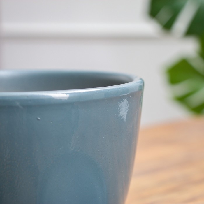 Горшок цветочный темно-серый, 1 л Горшок цветочный темно-серый, 1 л