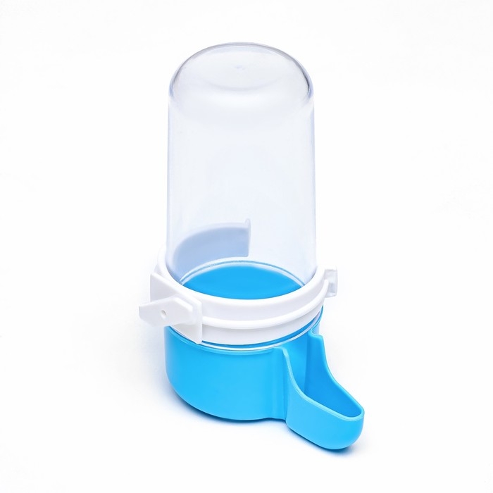 Поилка для птиц 6 х 13,5 см, 240 мл, синяя/белая Поилка для птиц 6 х 13,5 см, 240 мл, синяя/белая