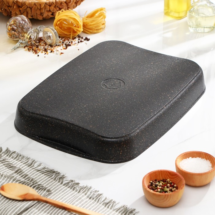 Противень Granit Ultra, 40×29,5×5 см, антипригарное покрытие, цвет чёрный Противень Granit Ultra, 40×29,5×5 см, антипригарное покрытие, цвет чёрный