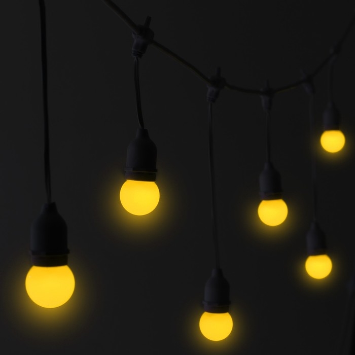 Лампа светодиодная Luazon Lighting, G45, Е27, 1.5 Вт, для белт-лайта, желтая, наб 20 шт Лампа светодиодная Luazon Lighting, G45, Е27, 1.5 Вт, для белт-лайта, желтая, наб 20 шт