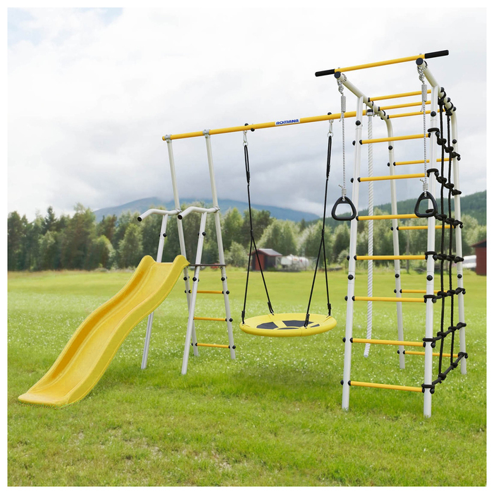 Детский спортивный комплекс уличный «Богатырь», качели гнездо Детский спортивный комплекс уличный «Богатырь», качели гнездо