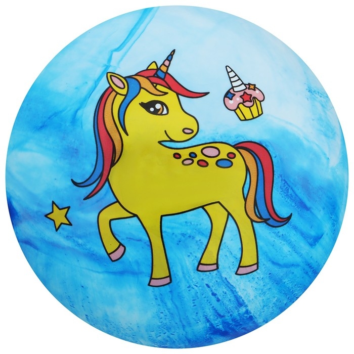Мяч детский «Единороги», d=22 см, цвет МИКС Мяч детский «Единороги», d=22 см, цвет МИКС