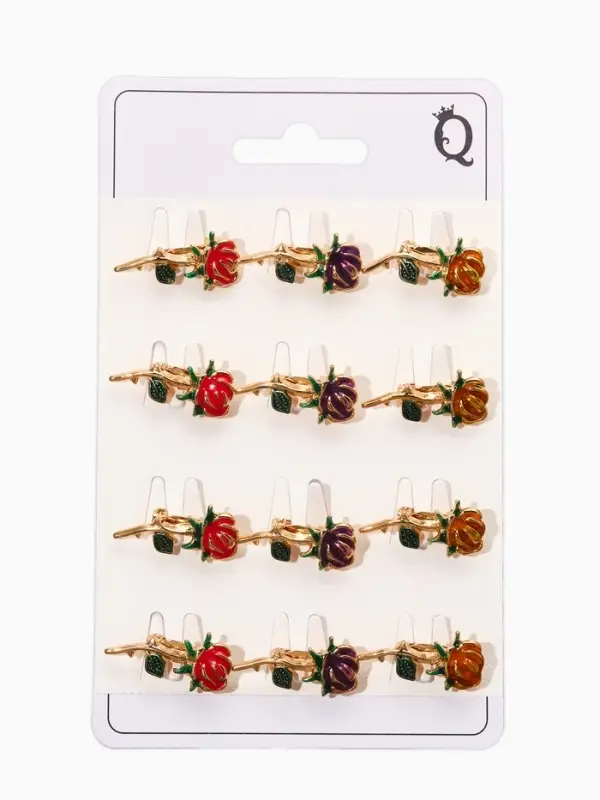 Брошь &laquo;Роза с листьями&raquo;, цвет МИКС в золоте