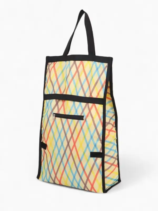 Сумка тележка хозяйственная &laquo;Ромбы&raquo;, складная, на липучке, 2 колеса, наружный карман, 32&times;13&times;52 см, разноцветная