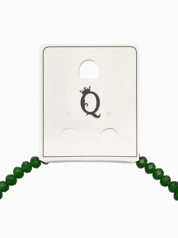 Чокер из бисера «Хрусталь», цвет изумруд в серебре, 37 см + 5 см доп, цепочка