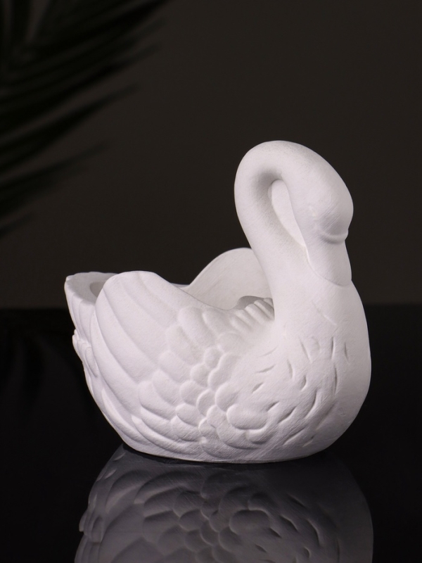 Кашпо "Лебедь" 9х10х6 см, натуральный