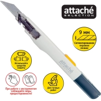 Нож канцелярский 9мм Attache Selection Genius,,фиксатор,дляправш./левш.