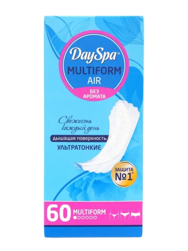 Прокладки ежедневные Day Spa, мультиформ Air, без запаха, ультратонкие, 60 шт.