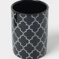 Набор аксессуаров для ванной комнаты Доляна &laquo;Марокко&raquo;, 3 предмета, мыльница, дозатор для мыла, стакан, чёрный