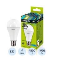 Лампа светодиодная Ergolux LED-A65-20W-E27-4K,ЛОН