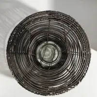 Подсвечник - фонарь на 1 свечу &laquo;Лист из лозы&raquo;, пластик, чёрно-белый, 15&times;38&times;27 см